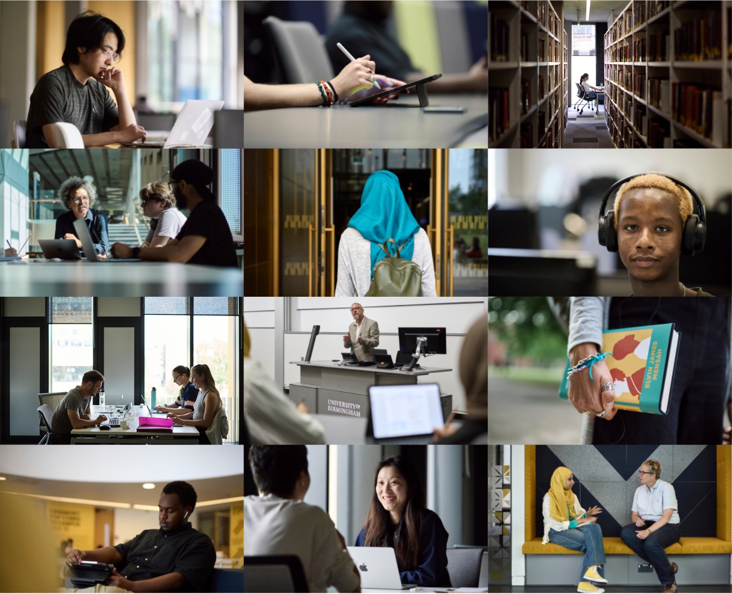 Grid of 12 sample images of education & learning